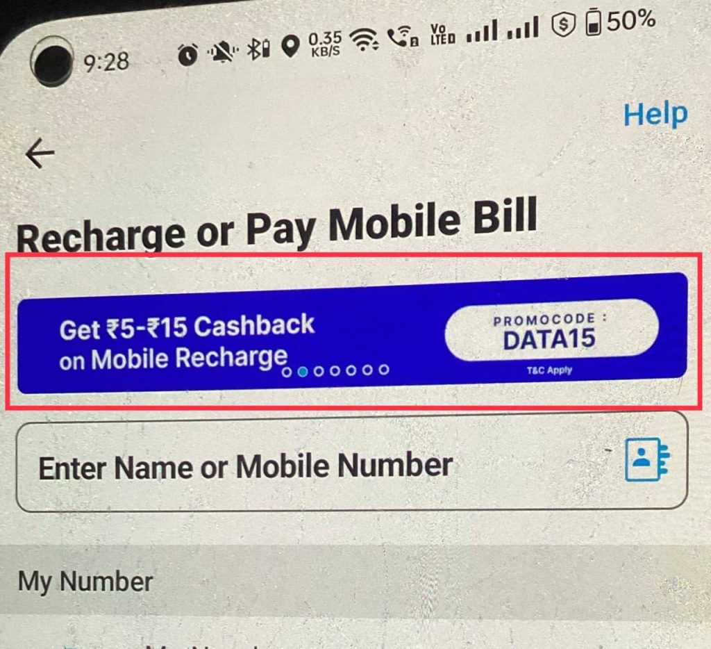 free airtel data using paytm cahback