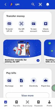 Create the UPI ID on My Jio App for Free Data