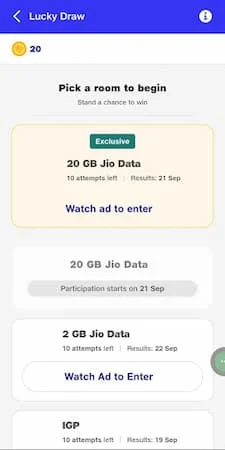 JIO Lucky Draw