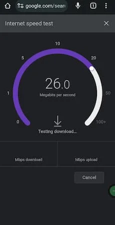 Internet Speed Test Using Speedometer